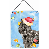 "Caroline's Treasures Christmas Lights Bouvier des Flandres Door Hanging Prints wall-decor, Multicolor"