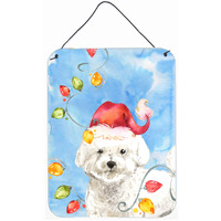 "Caroline's Treasures Christmas Lights Bichon Frise Door Hanging Prints wall-decor, Multicolor"