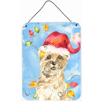 "Caroline's Treasures Christmas Lights Cairn Terrier Door Hanging Prints wall-decor, Multicolor"