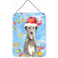 "Caroline's Treasures Christmas Lights Irish Wolfhound Door Hanging Prints wall-decor, Multicolor"