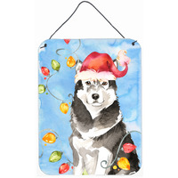 "Caroline's Treasures Christmas Lights Alaskan Malamute Door Hanging Prints wall-decor, Multicolor"