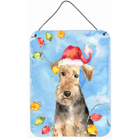 "Caroline's Treasures Christmas Lights Welsh Terrier Door Hanging Prints wall-decor, Multicolor"