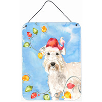 "Caroline's Treasures Christmas Lights Wheaten Terrier Door Hanging Prints wall-decor, Multicolor"