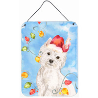 "Caroline's Treasures Christmas Lights Westie Door Hanging Prints wall-decor, Multicolor"