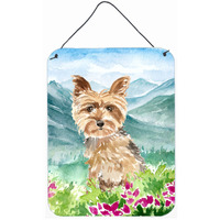 "Caroline's Treasures Mountian Flowers Yorkshire Terrier Yorkie Door Hanging Prints wall-decor, Multicolor"