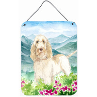"Caroline's Treasures Mountian Flowers Spinone Italiano Door Hanging Prints wall-decor, Multicolor"