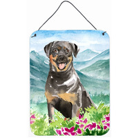 "Caroline's Treasures Mountain Flowers Rottweiler Door Hanging Prints wall-decor, Multicolor"