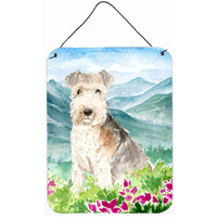 "Caroline's Treasures Mountain Flowers Lakeland Terrier Door Hanging Prints wall-decor, Multicolor"
