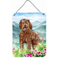"Caroline's Treasures Mountain Flowers Labradoodle Door Hanging Prints wall-decor, Multicolor"