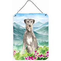 "Caroline's Treasures Mountain Flowers Irish Wolfhound Door Hanging Prints wall-decor, Multicolor"