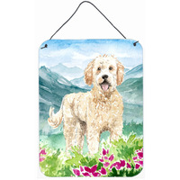 "Caroline's Treasures Mountain Flowers Goldendoodle Door Hanging Prints wall-decor, Multicolor"