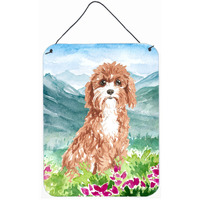 "Caroline's Treasures Mountain Flowers Cavapoo Door Hanging Prints wall-decor, Multicolor"