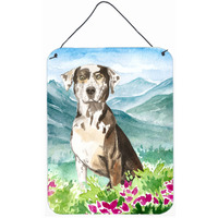 "Caroline's Treasures Mountain Flowers Catahoula Leopard Dog Door Hanging Prints wall-decor, Multicolor"