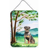 "Caroline's Treasures Under the Tree Rottweiler Door Hanging Prints wall-decor, Multicolor"