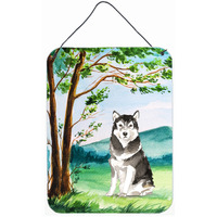 "Caroline's Treasures Under the Tree Alaskan Malamute Door Hanging Prints wall-decor, Multicolor"