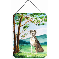 "Caroline's Treasures Under the Tree Catahoula Leopard Dog Door Hanging Prints wall-decor, Multicolor"