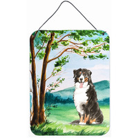 "Caroline's Treasures Under the Tree Bernese Mountain Dog Door Hanging Prints wall-decor, Multicolor"