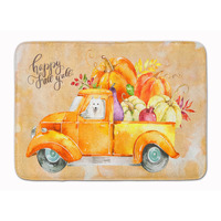 "Caroline's Treasures Fall Harvest Japanese Spitz Machine Washable Memory Foam Mat doormats, Multicolor"