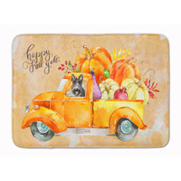 "Caroline's Treasures Fall Harvest Scottish Terrier Machine Washable Memory Foam Mat doormats, Multicolor"