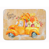 "Caroline's Treasures Fall Harvest Wheaten Terrier Machine Washable Memory Foam Mat doormats, Multicolor"