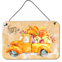 Caroline's Treasures Fall Harvest White Collie Door Hanging Prints wall-decor