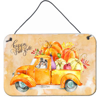 "Caroline's Treasures Fall Harvest Australian Shepherd Door Hanging Prints wall-decor, Multicolor"