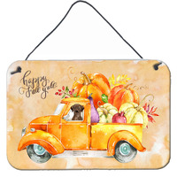 "Caroline's Treasures Fall Harvest Chocolate Labrador Retriever Door Hanging Prints wall-decor, Multicolor"