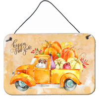 "Caroline's Treasures Fall Harvest Beagle Door Hanging Prints wall-decor, Multicolor"
