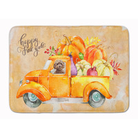 "Caroline's Treasures Fall Harvest Brown Cockapoo Machine Washable Memory Foam Mat doormats, Multicolor"