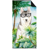 "Caroline's Treasures CK2997TWL3060 Siberian Husky Premium beach-towels, Multicolor"