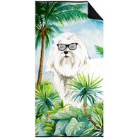 "Caroline's Treasures CK3007TWL3060 Maltese Premium beach-towels, Multicolor"