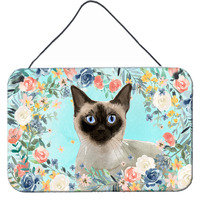 "Caroline's Treasures Siamese Spring Flowers Door Hanging Prints wall-decor, Multicolor"