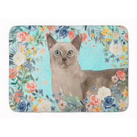 "Caroline's Treasures Tonkinese Spring Flowers Machine Washable Memory Foam Mat doormats, Multicolor"