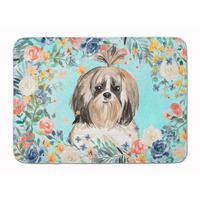 "Caroline's Treasures Shih Tzu Machine Washable Memory Foam Mat doormats, Multicolor"