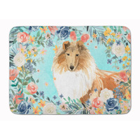 "Caroline's Treasures Collie Machine Washable Memory Foam Mat doormats, Multicolor"