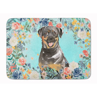 "Caroline's Treasures Rottweiler Machine Washable Memory Foam Mat doormats, Multicolor"