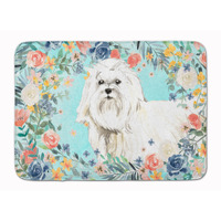 "Caroline's Treasures Maltese Machine Washable Memory Foam Mat doormats, Multicolor"