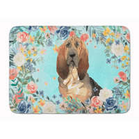 "Caroline's Treasures Bloodhound Machine Washable Memory Foam Mat doormats, Multicolor"