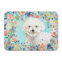 "Caroline's Treasures Bichon Frise Machine Washable Memory Foam Mat doormats, Multicolor"