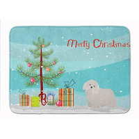 "Caroline's Treasures Coton de Tulear Christmas Tree Machine Washable Memory Foam Mat doormats, Multicolor"