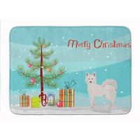 "Caroline's Treasures Danish Spitz Christmas Tree Machine Washable Memory Foam Mat doormats, Multicolor"