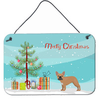 "Caroline's Treasures French Bulldog Christmas Tree Door Hanging Prints wall-decor, Multicolor"