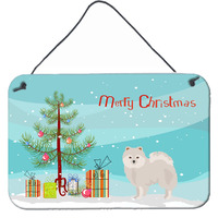 "Caroline's Treasures Japanese Spitz Christmas Tree Door Hanging Prints wall-decor, Multicolor"