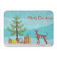 "Caroline's Treasures Mexican Hairless Dog Christmas Tree Machine Washable Memory Foam Mat doormats, Multicolor"
