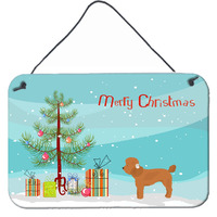 "Caroline's Treasures Toy Poodle Christmas Tree Door Hanging Prints wall-decor, Multicolor"