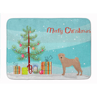"Caroline's Treasures Shar Pei Christmas Tree Machine Washable Memory Foam Mat doormats, Multicolor"