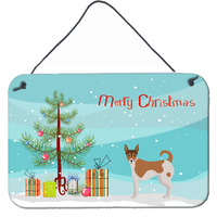 "Caroline's Treasures Tenterfield Terrier Christmas Tree Door Hanging Prints wall-decor, Multicolor"