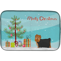 "Caroline's Treasures CK3490DDM Yorkshire Terrier Christmas Tree dish-drying-mats, 14 x 21, Multicolor"