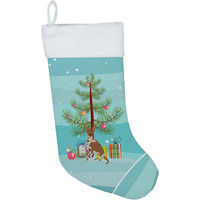 "Caroline's Treasures Tan Abyssinian or African Hairless Dog Tree christmas-stockings, Multicolor"