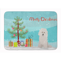 "Caroline's Treasures Bolognese Christmas Tree Machine Washable Memory Foam Mat doormats, Multicolor"